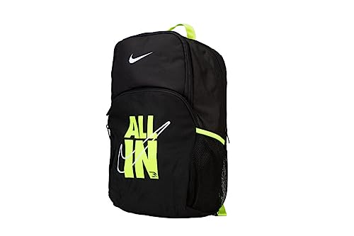 Nike 3Brand Verbiage Backpack - Black/Volt - One Size