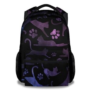 coopasia cat backpack for girls boys, 16 inch cat theme bookbag with adjustable straps, durable, lightweight, school bag with large capacity