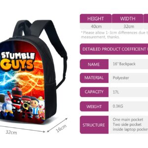 MIAQZAKL Game Characters Backpack Fashion Design 16in Laptop Backpacks Guys Backpack Large Capacity Shoulder Bag