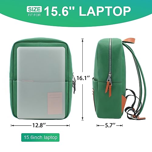 LAPOLAR Laptop Backpack, Large Capacity 15.6 Inch Business Durable Laptops Travel Backpacks,Computer Backpacks for Women Men (Green)