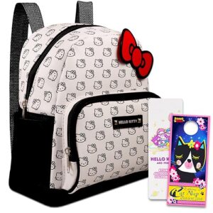 hello kitty mini backpack for girls - bundle with 10" hello kitty backpack with front pocket plus stickers, more | hello kitty backpack for women
