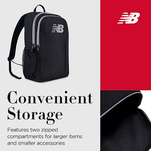Concept One New Balance Laptop Backpack, Travel Computer Bag for Men and Women, Black, 19 Inch