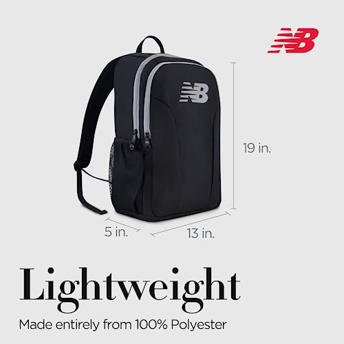 Concept One New Balance Laptop Backpack, Travel Computer Bag for Men and Women, Black, 19 Inch