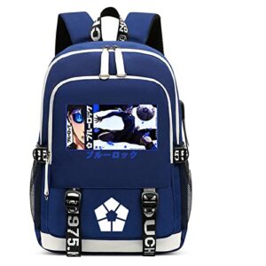 go2cosy anime blue lock backpack bagpack isagi yoichi daypack student bag bookbag school bag satchel packsack 7