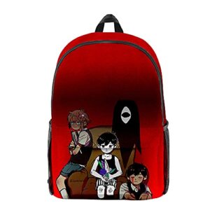 bingtiesha omori 3d game backpack denim bag unisex oxford cloth travel harajuku bag shoulder bags fashion (ka07293)