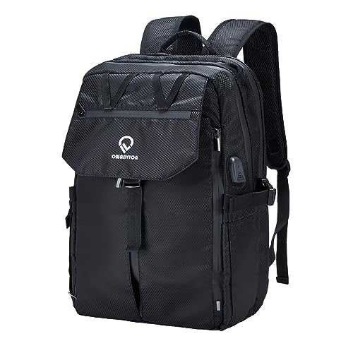 Travel Laptop Backpack Water Resistant Laptop Bag with USB Charging Port, 17 Inch Computer Business Backpack for Men Women Computer Carry On Backpack Durable Work College Business Bag Casual Daypack