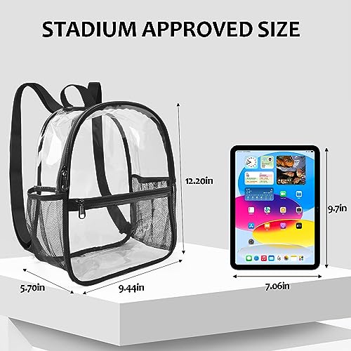 emissary Clear Backpack Stadium Approved, Heavy Duty Clear Backpacks For School, Clear Bookbag For School, See Through Backpack, Clear Plastic Backpack, Clear Concert Backpack, Transparent Backpack