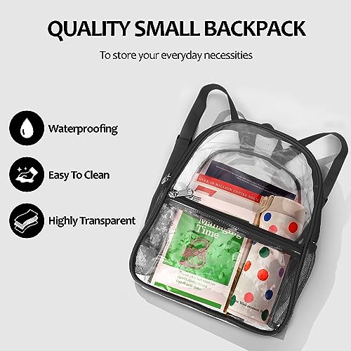 emissary Clear Backpack Stadium Approved, Heavy Duty Clear Backpacks For School, Clear Bookbag For School, See Through Backpack, Clear Plastic Backpack, Clear Concert Backpack, Transparent Backpack