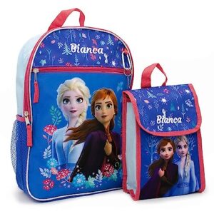 dibsies personalized backpack lunch box combo created using disney frozen backpack lunchbox combo
