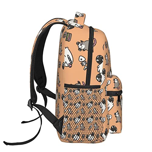 EVANEM Opossum Pattern Printed Laptop Backpack Casual Backpack Lightweight Travel Backpack Hiking Backpack Work Backpack For Aldult