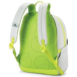 High Sierra Chiqui Backpack Travel Bag with Padded Tablet Sleeve, Accessory Pocket and Reflective Straps, Robot (Gray/Lime Green)