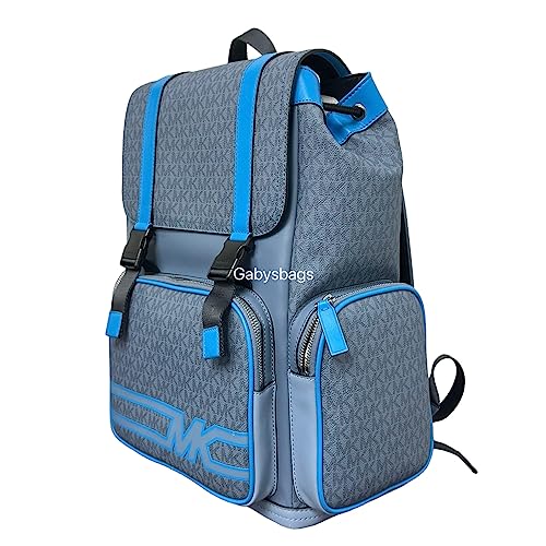 Michael Kors Cooper Utility Rucksack Flap Pocket Large Backpack (Admiral Blue)