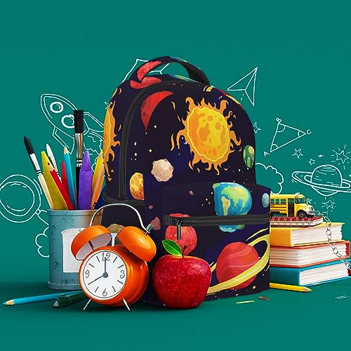 Solar System Backpack Everyday Backpack Outer Space Backpack With Adjustable Straps Galaxy Large Capacity Multi-Pocket Lightweight Breathable Backpack Universal Casual Travel Backpack Outdoor Backpack