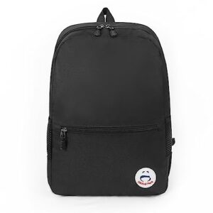toypocket school backpacks simple backpacks for teenage boys students lightweight simple elementary middle school bag（black）