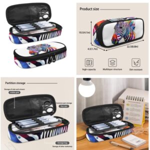 Uskorhein Rainbow Zebra School Backpack Set Fashion Student Book Backpack and Lunch Box Pencil Case Set Lightweight Backpacks for Teen Girls Boys