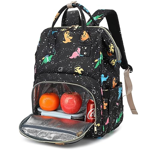 Xunteny Dinosaur Lunch Backpack Laptop Backpack for Women, Girls School Backpack College Bookbags Travel Backpack