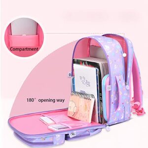 Rxudurp Girls Rainbow Backpacks Unicorn School Bags for Kids 6-8 Cute Bookbag Elementary School Backpack for Girls 8-12