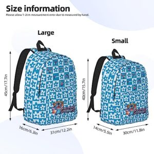 Sjhplzjyer Cartoon Backpack Fashionable and Functional 3D Printed Canvas Backpacks with Compartments and Durable Materials 16 Inchh…