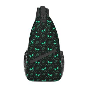 manqinf space planet sling bag,multipurpose crossbody backpack shoulder chest bag for women men travel hiking daypack