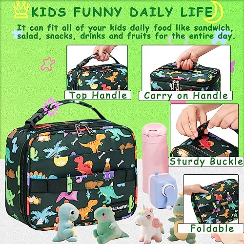 HotAdsFW Backpack with lunch box for Boys Preschool Backpack with Lunch Bag Toddler Kindergarten School Bookbag with Lunch Box Cute Backpacks for Elementary School