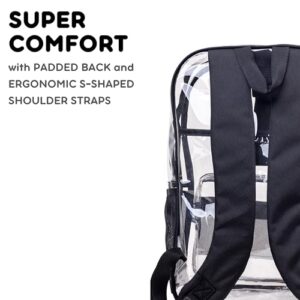J World New York Clear Transparent Backpack, One Size