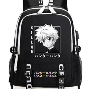 MESUZ Killua Backpack Travel Daypack Laptop Backpack (Black 1)