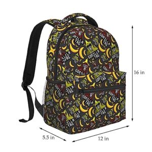 POCHY Personalized 3D Printing Gorilla Backpack Cute Cartoon Daily Large Capacity Backpack Gorilla Bag