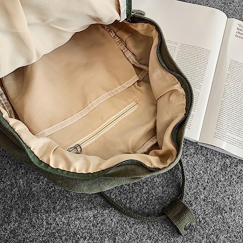 Juoxeepy Laptop Backpack for Women Men Canvas Solid Color Backpack Lightweight Classic Backpack Vintage Travel Daypack Grunge Aesthetic Backpack