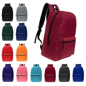 moda west 24 pack 17 inch wholesale bulk backpack in assorted colors