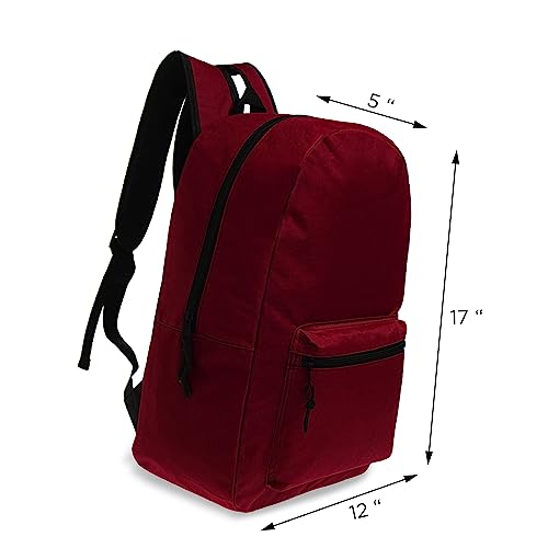 Moda West 24 Pack 17 inch Wholesale Bulk Backpack In Assorted Colors