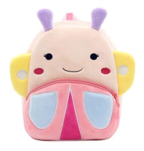 joyrokaro toddler backpack butterfly backpack cute plush bag cartoon 10" preschool backpack for 2-6 years girls boys
