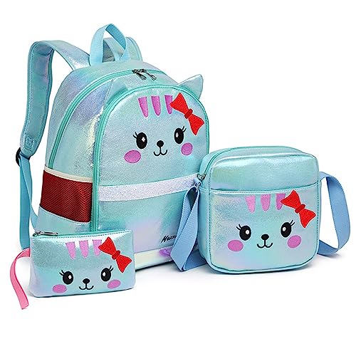 Oruiji School Backpack for Girls Backpack for School Backpack and Lunch Bag Set for Elementary Primary Students Bookbag Schoolbag