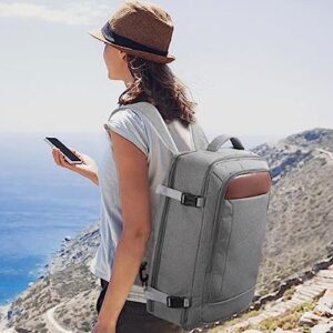 CLUCI Travel Backpack for Women Men,Carry on Backpack Flight Approved with 3 Packing Cubes, Luggage Suitcase Hiking Backpack Water Resistant Rucksack Casual Daypack Traveling Essentials Grey