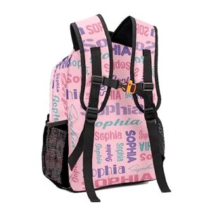 ZAACUSTOM Waterproof Personalized Backpack Bookbag with Name for Elementary Girls Boys, Fashion Custom School Bag Gift for Kids, Unique Customize Back Pack Book Bag, 1 Pack