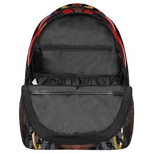 African American Women Kids Backpack for Boys Girls, 16 Inch School Backpack African Woman Bookbags Elementary School Bag Travel Laptop Backpacks Casual Daypack