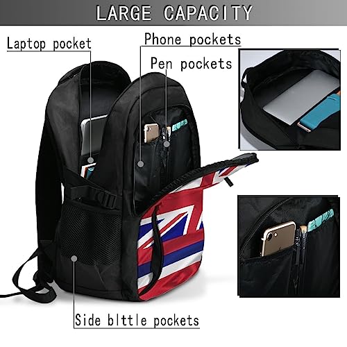 vacsAX Flag of Hawaii American Travel Laptop Backpack, Business Water Resistant Laptop Backpack with USB Charging Port Unisex