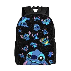 lsenhu anime backpack 16 inch cute backpacks cartoon casual daypack sports travel laptop bag gifts for adults women men
