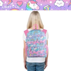 CLUB LIBBY LU Pastel Ombre Unicorn Backpack for Girls and Kids, 16 inch, Pink