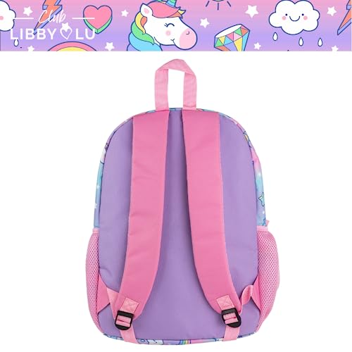 CLUB LIBBY LU Pastel Ombre Unicorn Backpack for Girls and Kids, 16 inch, Pink