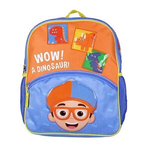 ai accessory innovations blippi backpack wow! a dinosaur 14" kids school travel backpack bag for toys w/raised character designs