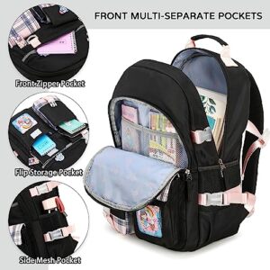 SHADOW VISION Kids Backpacks for Girls Backpack for School Bag Cute Bookbag School Backpack for Teen Girls (Black)