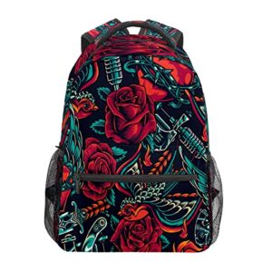 kioplyet vintage flash tattoos backpack school book bag laptop backpacks travel hiking camping day pack