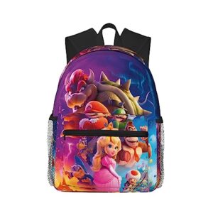 zykaa cute anime backpack, 16" travel laptop backpack durable lightweight hiking backpack casual daypack (color1)