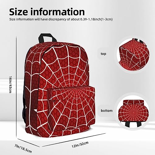 Affilleve Spider Web Cobweb Backpacks for Men Women Book Bag Travel Hiking Camping Work