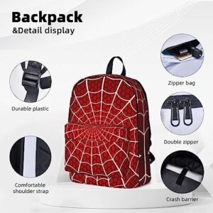 Affilleve Spider Web Cobweb Backpacks for Men Women Book Bag Travel Hiking Camping Work