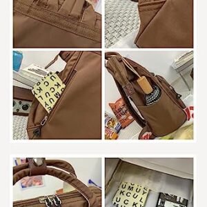 JHTPSLR Preppy Backpack Cute Vintage Backpack Solid Aesthetic Backpack Book Bags Large Waterproof Laptop Backpack Supplies (Sage Green)