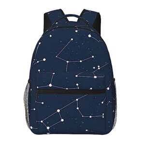 OUSIKA Glow In The Dark Print Casual Backpack For Men Women Lightweight Water Resistant Travel Daypack Laptop Bag