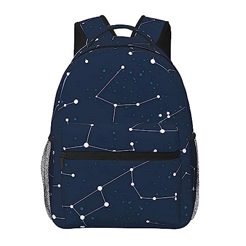 OUSIKA Glow In The Dark Print Casual Backpack For Men Women Lightweight Water Resistant Travel Daypack Laptop Bag