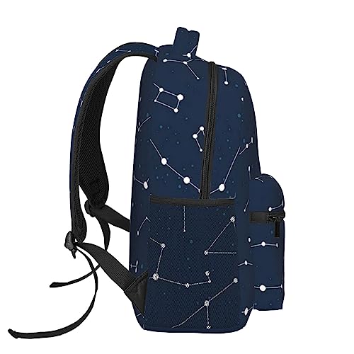 OUSIKA Glow In The Dark Print Casual Backpack For Men Women Lightweight Water Resistant Travel Daypack Laptop Bag