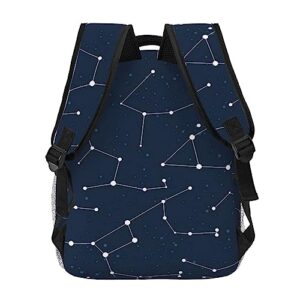 OUSIKA Glow In The Dark Print Casual Backpack For Men Women Lightweight Water Resistant Travel Daypack Laptop Bag